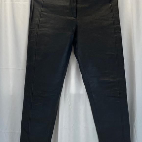 bagatelle Denim - Bagatelle Genuine Leather Women's Black Straight Leg Jeans